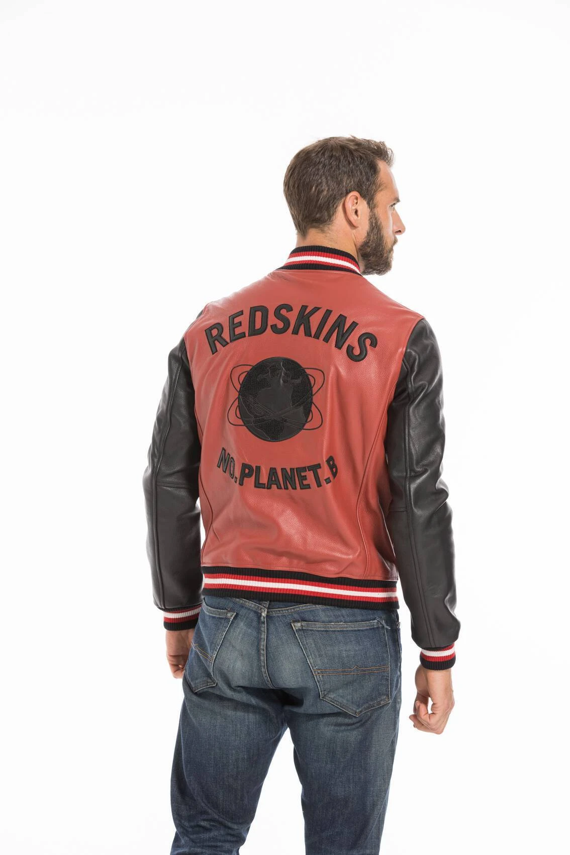 Blouson Teddy Redskins Rouge Noir " PLANET BOW " 5 Blouson Teddy Redskins Rouge Noir " PLANET BOW " – Image 5