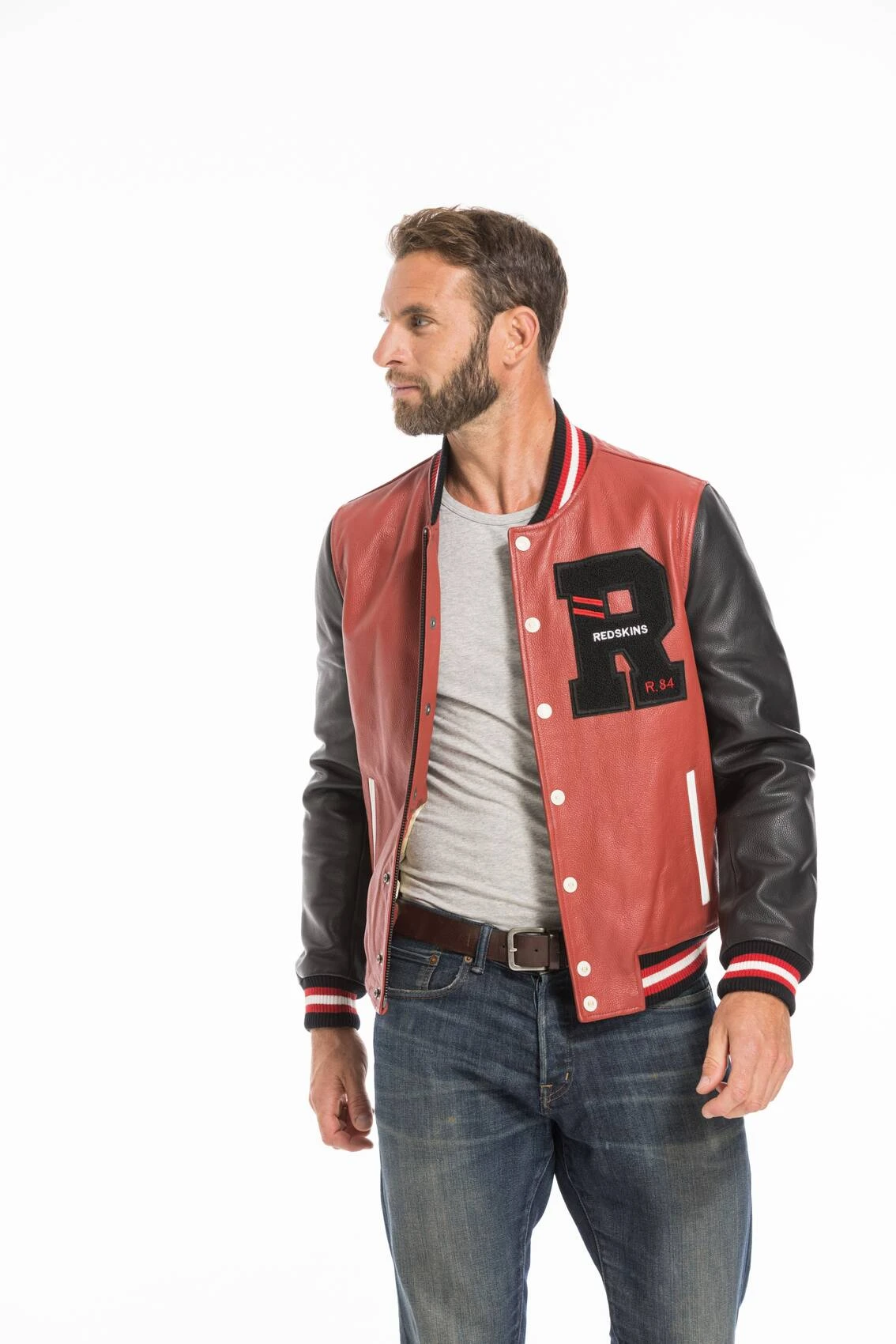 Blouson Teddy Redskins Rouge Noir " PLANET BOW " 4 Blouson Teddy Redskins Rouge Noir " PLANET BOW " – Image 4