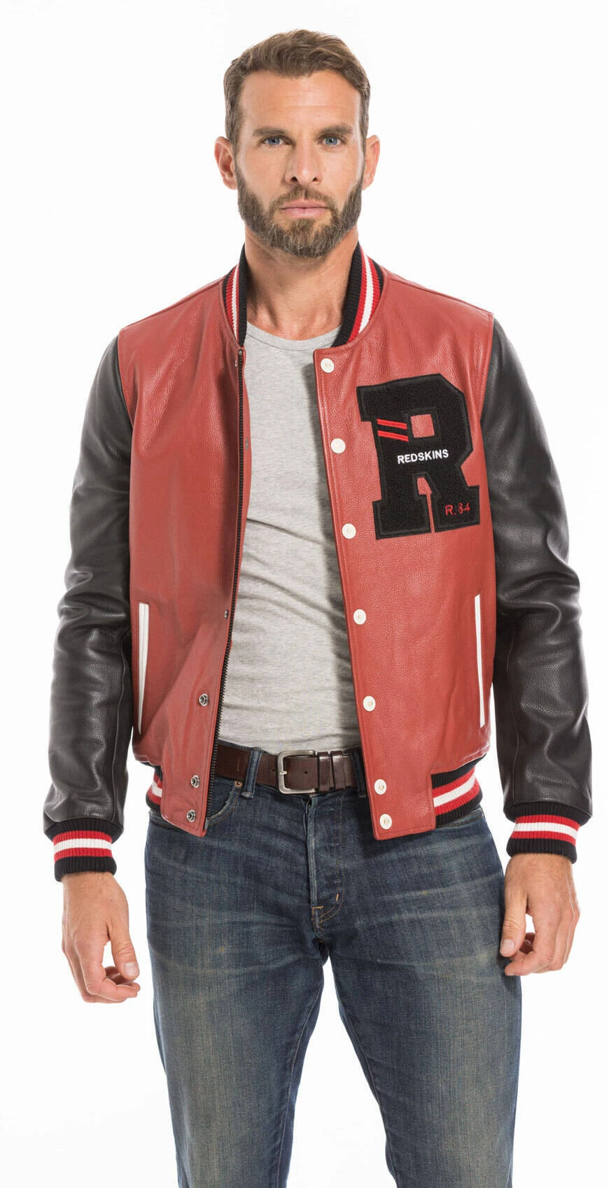 Blouson Teddy Redskins Rouge Noir " PLANET BOW " 13 Blouson Teddy Redskins Rouge Noir " PLANET BOW " – Image 13