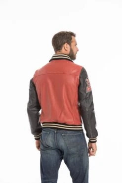 Blouson Cuir Teddy Redskins Rouge/noir " SKATEBOARD " 30 Blouson Cuir Teddy Redskins Rouge/noir " SKATEBOARD " -Maroquinerie cg23homme139vachette24946 1 031619600 0955 23092022