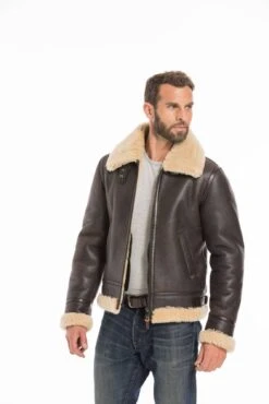 Bombardier Mouton Redskins Homme Marron " REAGAN " -Maroquinerie cg23homme140marron25535 088387100 1022 23092022