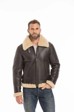 Bombardier Mouton Redskins Homme Marron " REAGAN " -Maroquinerie cg23homme140marron25538 048117600 1023 23092022