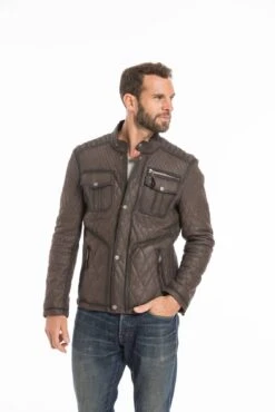 Veste Cuir Homme Marron " ASSENCIO " -Maroquinerie cg23homme1431529924748 012456700 1118 23092022