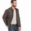 Veste Cuir Homme Marron " ASSENCIO "