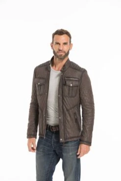 Veste Cuir Homme Marron " ASSENCIO " -Maroquinerie cg23homme1431529924761 054960100 1120 23092022