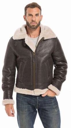 Bombardier Mouton Homme Marron " BOMBARDIER 2 " -Maroquinerie cg23hommebombardier2ma 084716300 1650 26092022