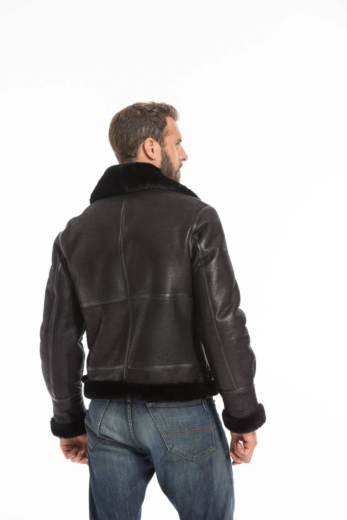 Bombardier Mouton Homme Noir " BOMBARDIER 2 " 5 Bombardier Mouton Homme Noir " BOMBARDIER 2 " – Image 5