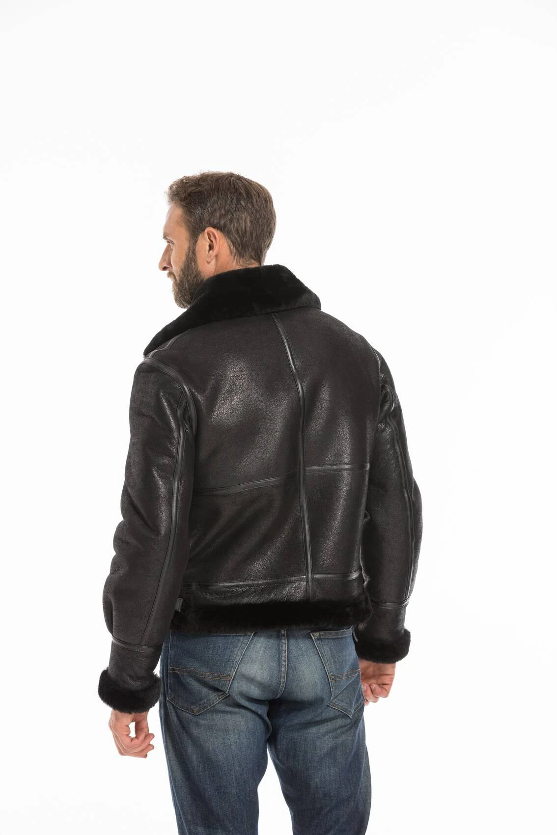 Bombardier Mouton Homme Noir " BOMBARDIER 2 " 4 Bombardier Mouton Homme Noir " BOMBARDIER 2 " – Image 4