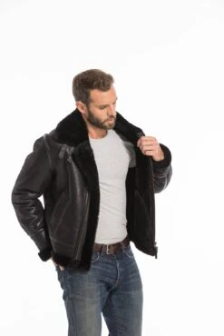 Bombardier Mouton Homme Noir " BOMBARDIER 2 " 19 Bombardier Mouton Homme Noir " BOMBARDIER 2 " -Maroquinerie cg23hommebombardiernoir25712 015098300 1651 26092022