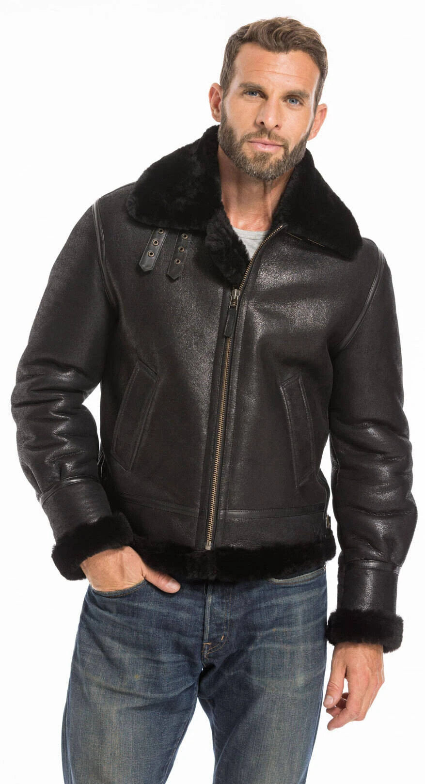 Bombardier Mouton Homme Noir " BOMBARDIER 2 " 13 Bombardier Mouton Homme Noir " BOMBARDIER 2 " – Image 13