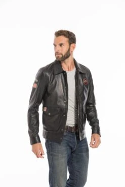 Blouson Cuir Homme 24 H Du Mans Steeve Mc Queen " CHARLIE " 16 Blouson Cuir Homme 24 H Du Mans Steeve Mc Queen " CHARLIE " -Maroquinerie cg23hommecharlienoir24297 022364200 1655 26092022