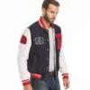 Blouson Cuir Homme Teddy Redskins " CLAN MUSTER "