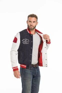 Blouson Cuir Homme Teddy Redskins " CLAN MUSTER " 18 Blouson Cuir Homme Teddy Redskins " CLAN MUSTER " -Maroquinerie cg23hommeclannavywhite24376 006511500 1656 26092022