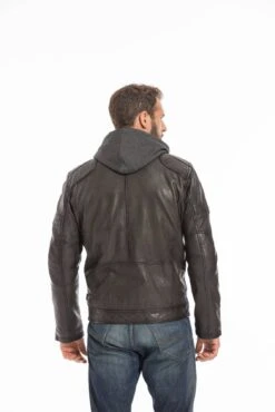 Blouson Cuir Homme Agneau Dark Olive " FRANCKY " -Maroquinerie cg23hommefranckydarkolive25676 070252600 1030 27092022