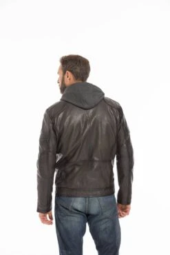 Blouson Cuir Homme Agneau Dark Olive " FRANCKY " -Maroquinerie cg23hommefranckydarkolive25677 072613300 1030 27092022