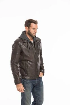 Blouson Cuir Homme Agneau Tabac " FRANCKY " -Maroquinerie cg23hommefranckytabac25349 036410600 1031 27092022