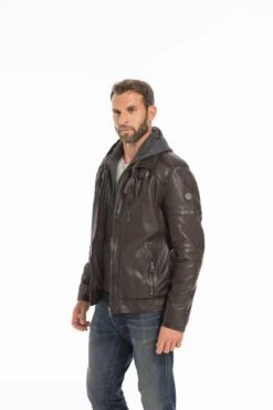 Blouson Cuir Homme Agneau Tabac " FRANCKY " -Maroquinerie cg23hommefranckytabac25355 051167100 1032 27092022