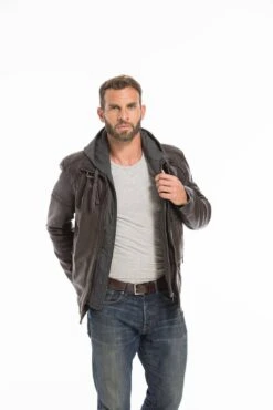 Blouson Cuir Homme Agneau Tabac " FRANCKY " -Maroquinerie cg23hommefranckytabac25358 062866500 1031 27092022