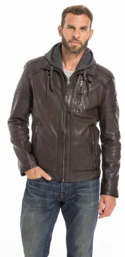 Blouson Cuir Homme Agneau Tabac " FRANCKY " -Maroquinerie cg23hommefranckytabac2 004265300 1031 27092022