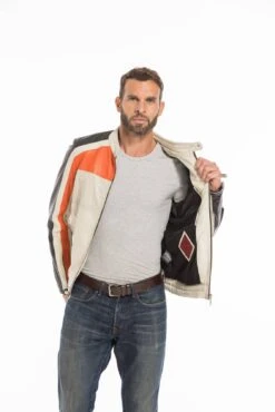 Blouson Cuir Homme Redskins " NOTY TRIPWAY " 24 Blouson Cuir Homme Redskins " NOTY TRIPWAY " -Maroquinerie cg23hommenotytripwaywhiteorangeblack24730 035418700 1040 27092022