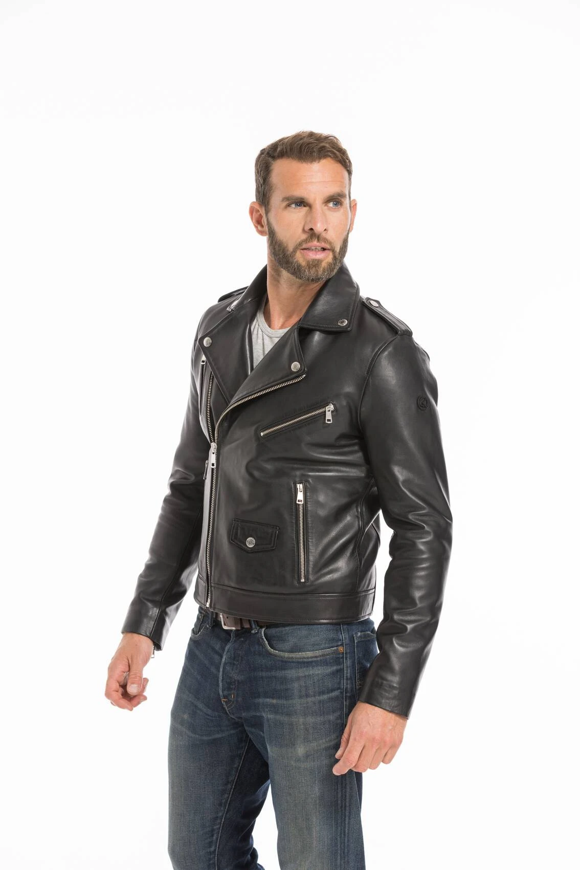 Blouson Cuir Homme Noir Redskins " SPEDSTER STONER " 9 Blouson Cuir Homme Noir Redskins " SPEDSTER STONER " – Image 9