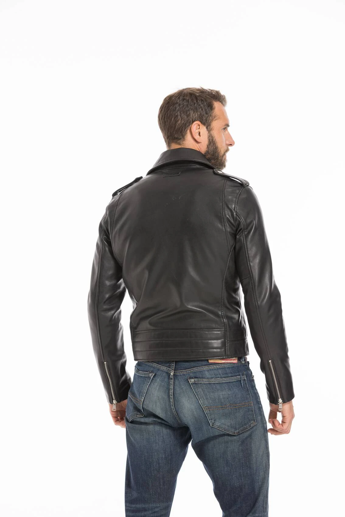 Blouson Cuir Homme Noir Redskins " SPEDSTER STONER " 1 Blouson Cuir Homme Noir Redskins " SPEDSTER STONER "
