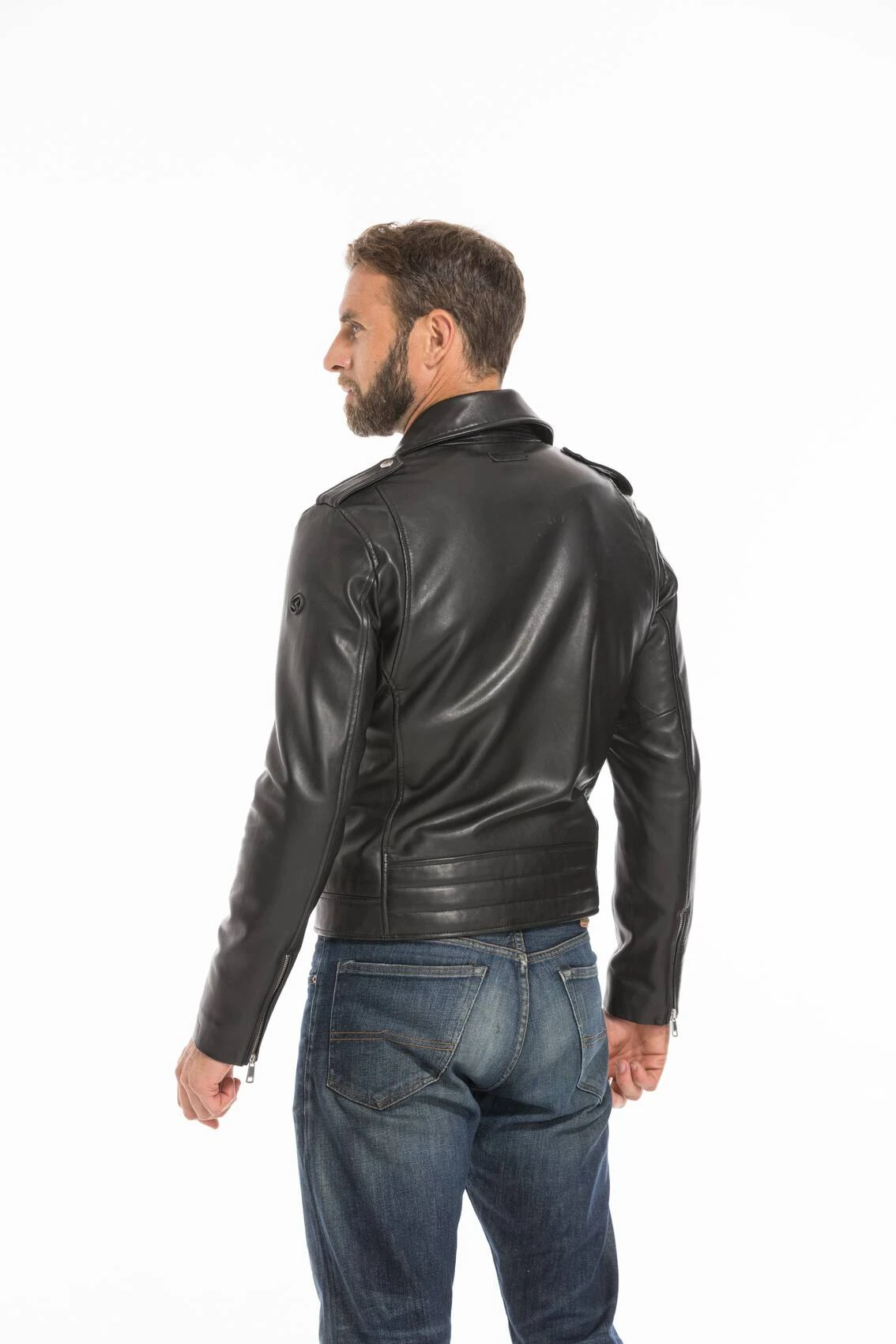 Blouson Cuir Homme Noir Redskins " SPEDSTER STONER " 8 Blouson Cuir Homme Noir Redskins " SPEDSTER STONER " – Image 8