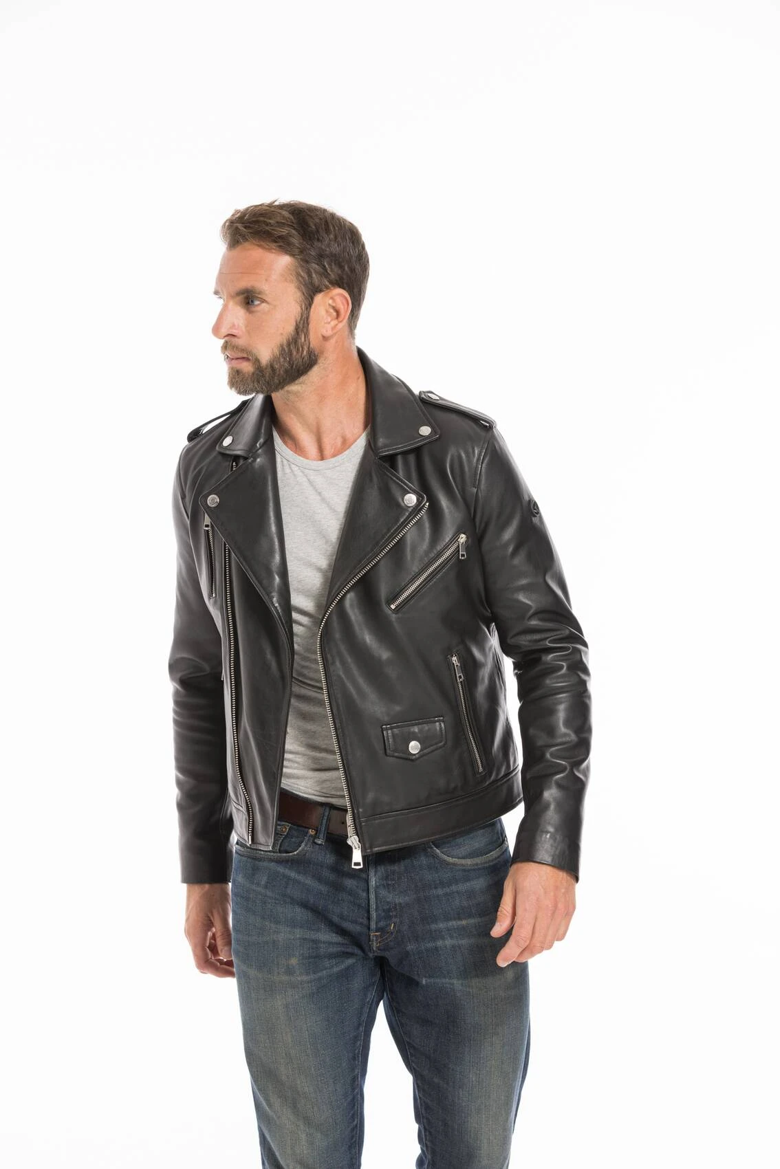 Blouson Cuir Homme Noir Redskins " SPEDSTER STONER " 12 Blouson Cuir Homme Noir Redskins " SPEDSTER STONER " – Image 12