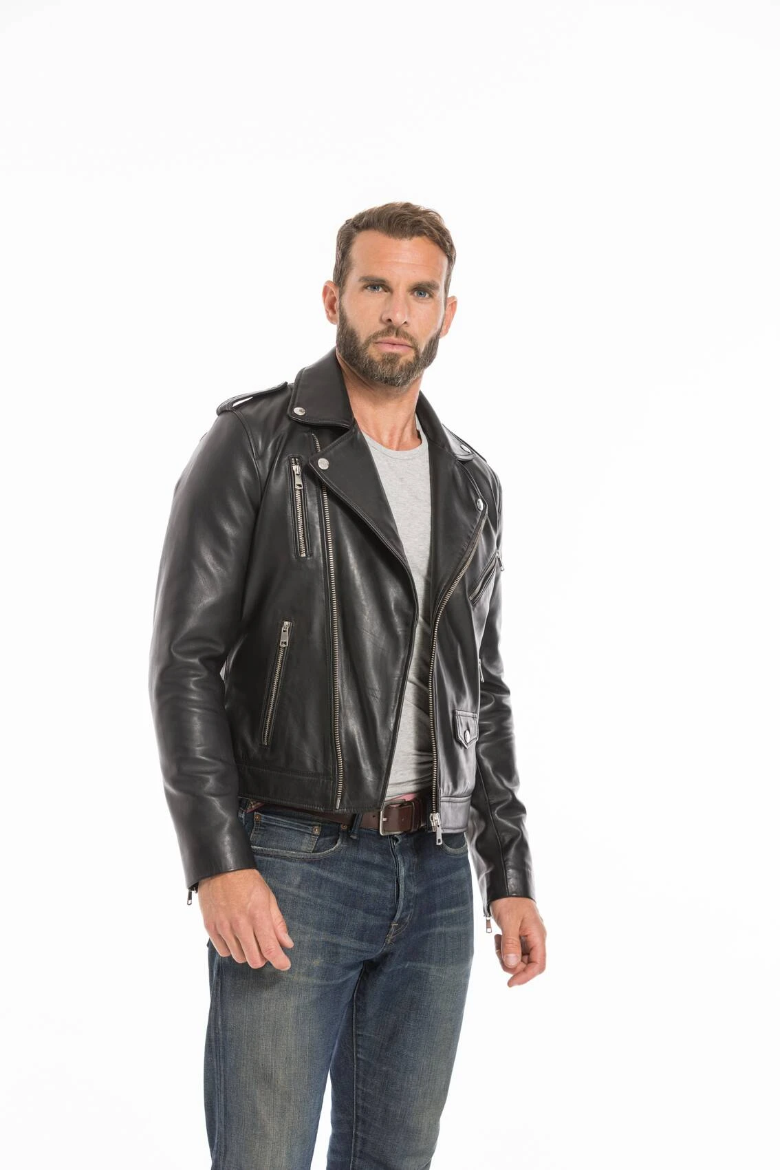 Blouson Cuir Homme Noir Redskins " SPEDSTER STONER " 10 Blouson Cuir Homme Noir Redskins " SPEDSTER STONER " – Image 10