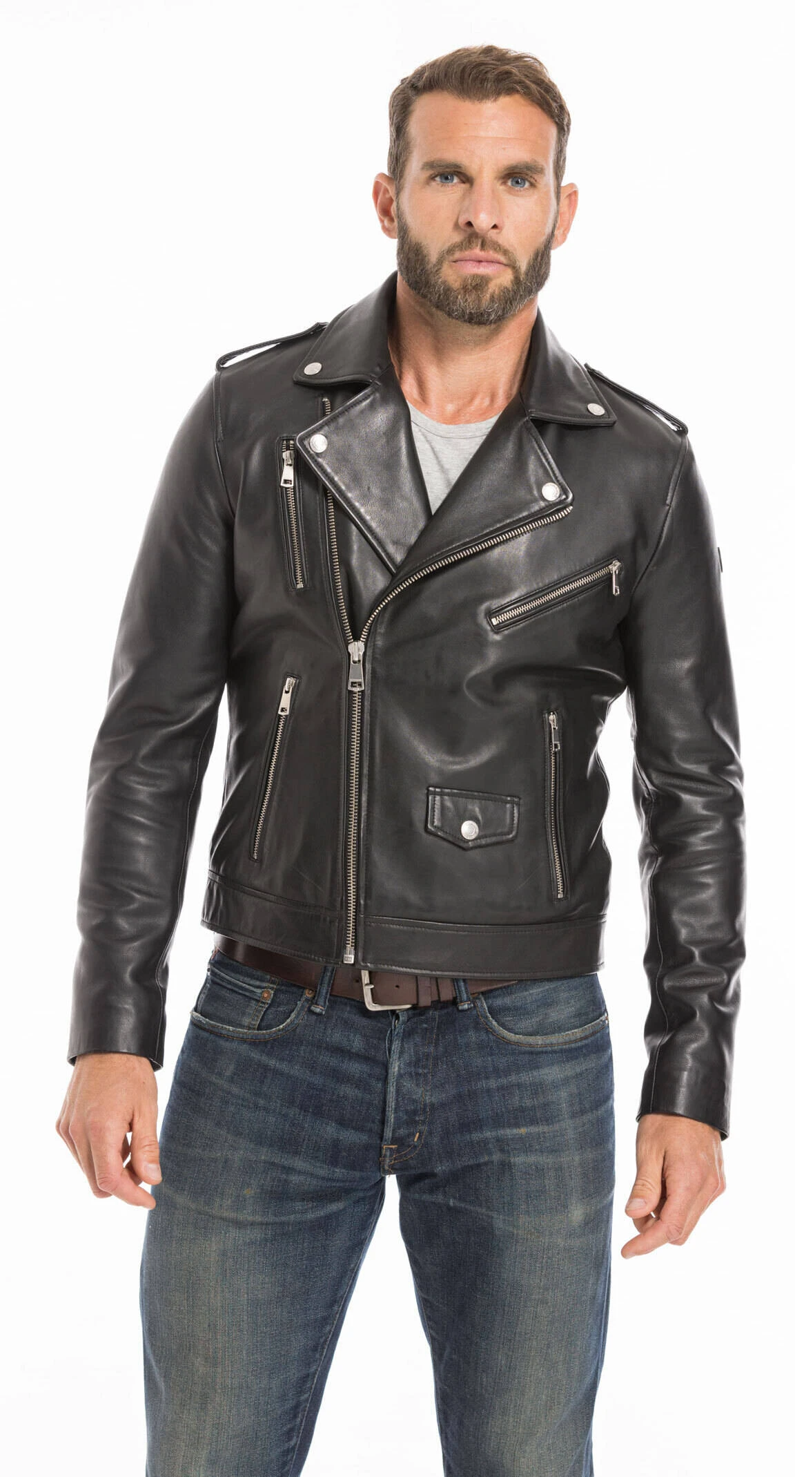 Blouson Cuir Homme Noir Redskins " SPEDSTER STONER " 15 Blouson Cuir Homme Noir Redskins " SPEDSTER STONER " – Image 15