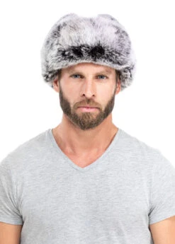 Chapka Agneau + Lapin Noir / Gris " EMIL " -Maroquinerie chapka emil fourrure 1 048765700 1102 02102019