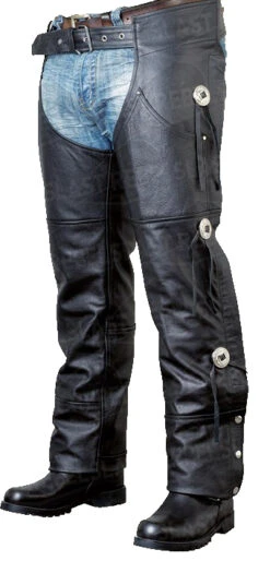 Chaps Motard Cuir Vachette Noir " CHAPS 2 "