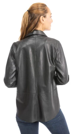 Oakwood Chemise En Cuir Pour Femme Noir " 64049 "