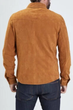 Chemise Chèvre Velours Homme Cognac " 102203 "