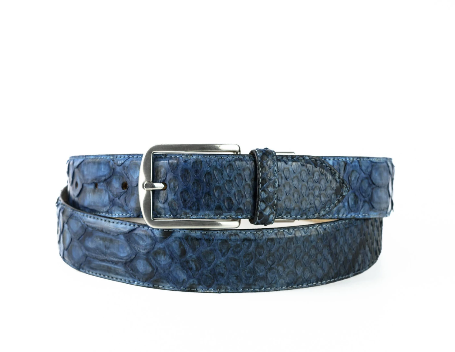 Ceinture Cuir Python Naturel Exotique Azul " 326 " 4 Ceinture Cuir Python Naturel Exotique Azul " 326 " – Image 4