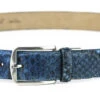 Ceinture Cuir Python Naturel Exotique Azul " 326 "