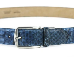 Ceinture Cuir Python Naturel Exotique Azul " 326 "