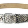 Ceinture Cuir Python Naturel Exotique Blanco " 315 "