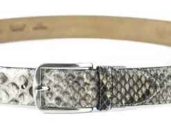 Ceinture Cuir Python Naturel Exotique Blanco " 315 "