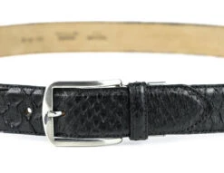 Ceinture Cuir Python Naturel Exotique Noir " 319 "