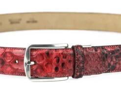 Ceinture Cuir Python Naturel Exotique Rojo " 320 "