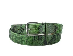 Ceinture Cuir Python Naturel Exotique Verde " 327 " -Maroquinerie cinturon81035verde1 030255100 1435 10102019