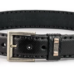 Ceinture Cuir Python Noir " 220 "