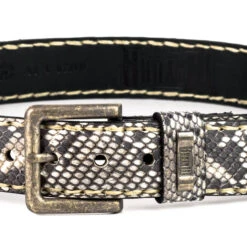 Ceinture Cuir Python Blanche " 222 "