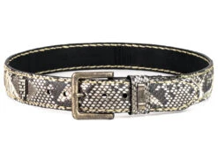 Ceinture Cuir Python Blanche " 222 " -Maroquinerie cinturoncc1020pytonwhite02 005293300 1859 14102019