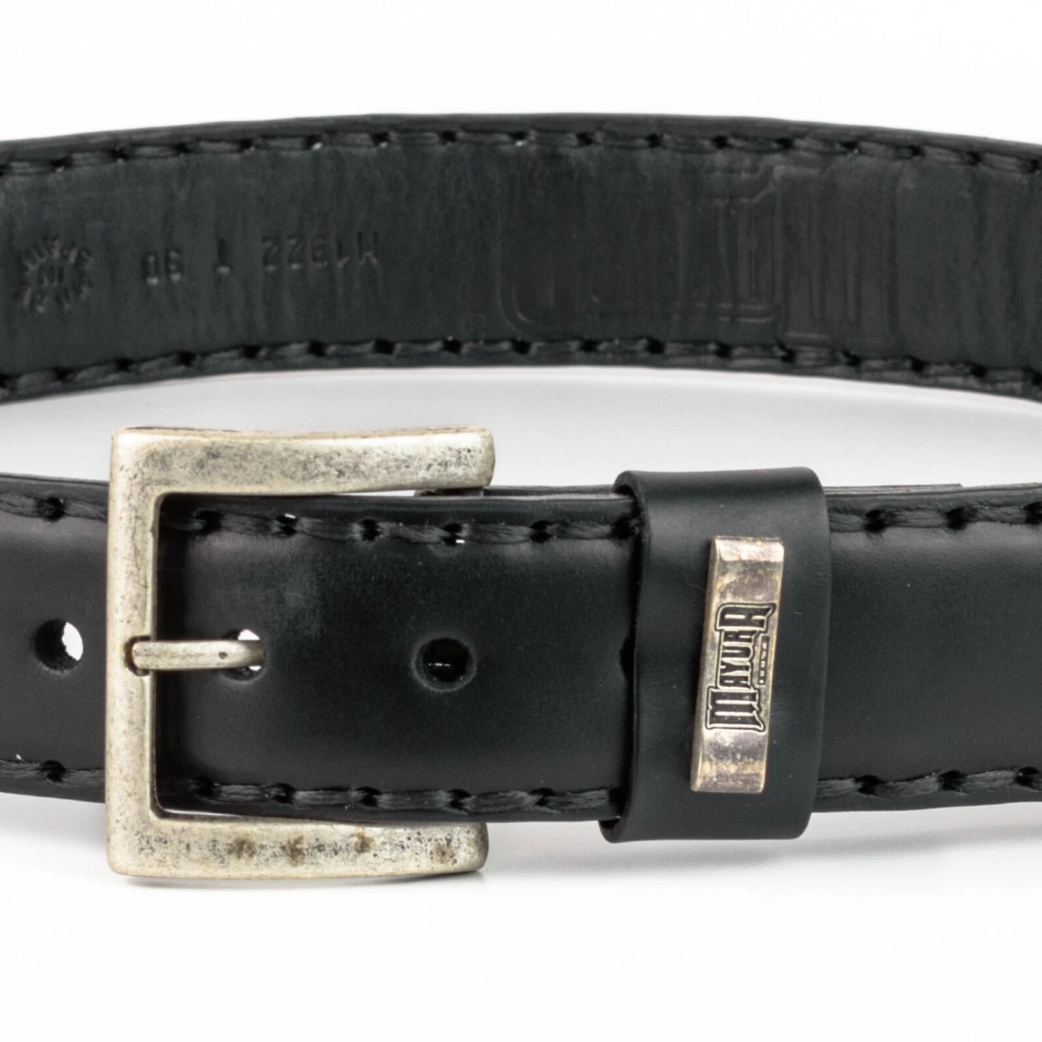 Ceinture Cuir Vachette + Python Noir " 225 " 1 Ceinture Cuir Vachette + Python Noir " 225 "