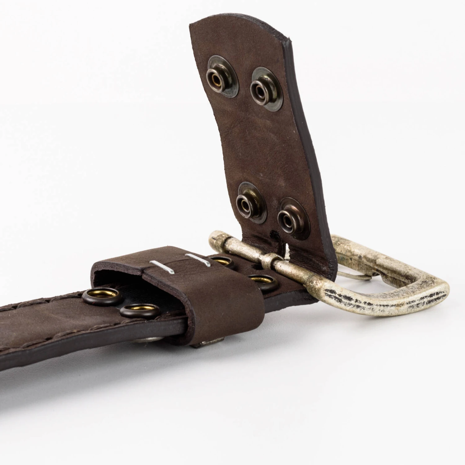 Ceinture Cuir Vachette + Python Castana " 226 " 2 Ceinture Cuir Vachette + Python Castana " 226 " – Image 2