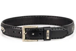 Ceinture Cuir Vachette + Python Noir " 223 " -Maroquinerie cinturoncc211vacunopytonblack02 029382100 1852 14102019