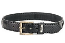 Ceinture Cuir Crocodile Et Python Noir " 227 " -Maroquinerie cinturoncc214cocodrilopytonblack02 067774800 1853 14102019