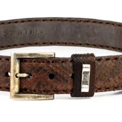 Ceinture Cuir Crocodile Et Python Camel " 229 "